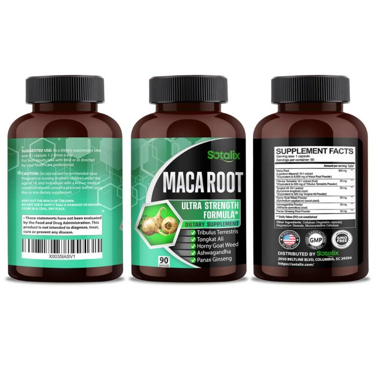 Ultra Maca Root Extract 9060 mg High Potency with Tongkat Ali Tribulus